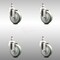 Service Caster 4 Inch 316SS Gray Polyurethane Wheel Swivel 10mm Threaded Stem Caster Set SCC-SS316TS20S414-PPUB-M1015-4 - alternate 1